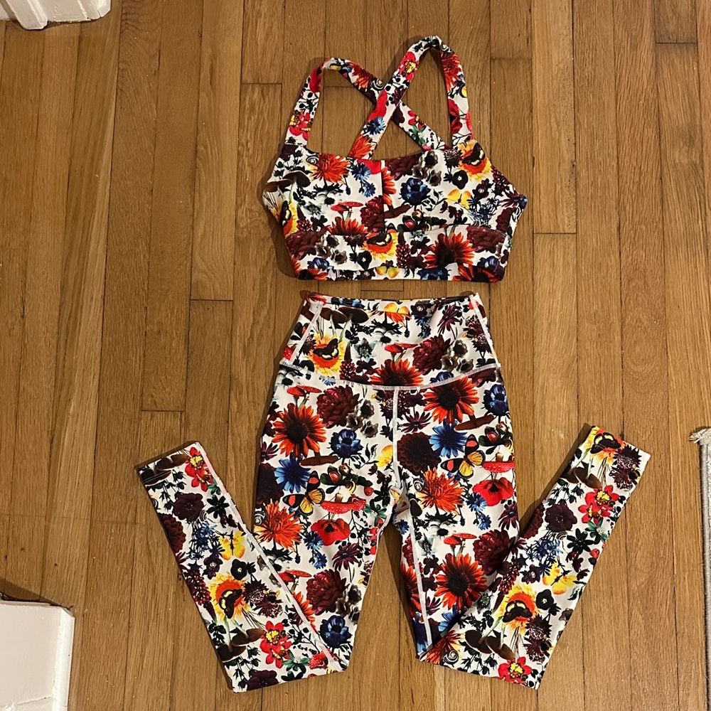 Splits59 Floral Leggings and Sports Bra Set